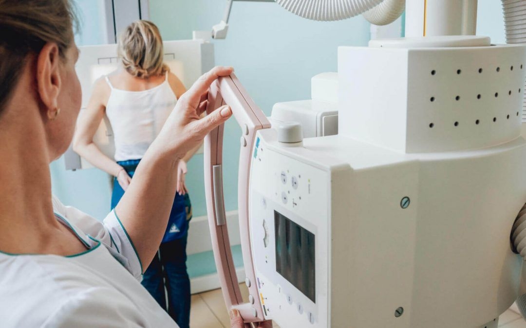 X-ray technician taking an x-ray